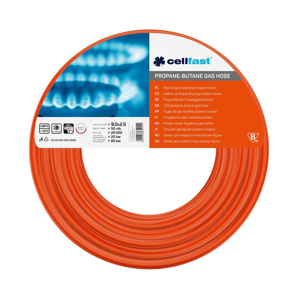 CELLFAST PIPE TECHNICAL For propane - butane. S14 - A. 9 mm, 3.0 mm, 60 m
